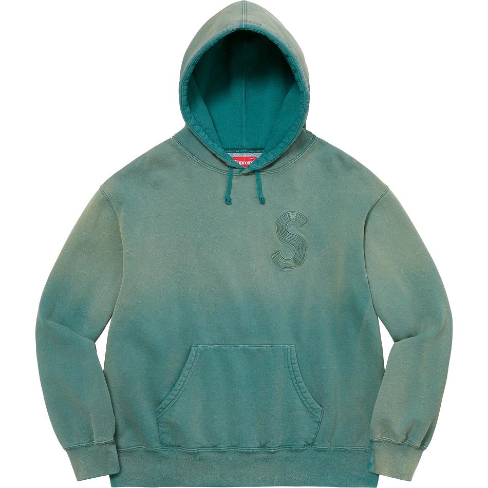 Navy Supreme Overdyed S Logo Hooded Sweatshirts | Supreme 349NB